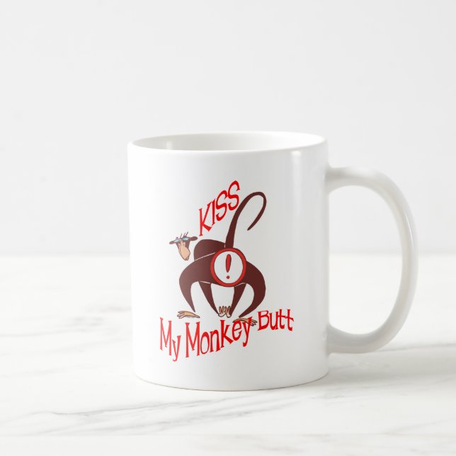 Kiss my Monkey Butt Coffee Mug (Right)
