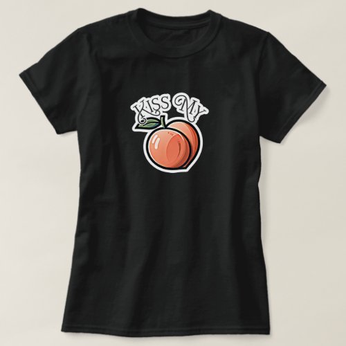 Kiss my Peach Peaches Funny Fruit T_Shirt