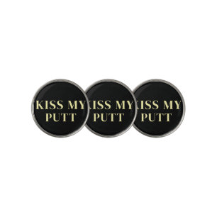 Kiss My Putt Custom Funny Golf Ball Marker
