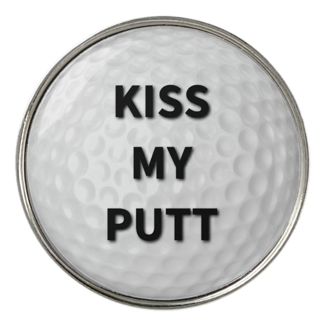 Kiss My Putt Golf Ball Marker (Front)