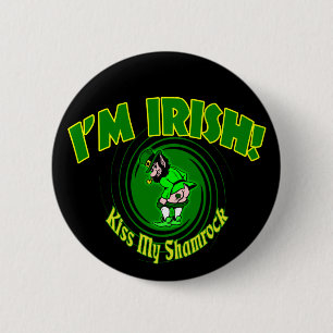 Kiss My Shamrock Button