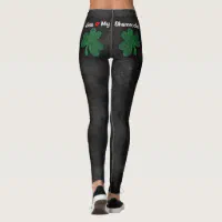 Lucky Green Glitter Leprechaun St. Patrick's Day Leggings