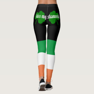 Patricks Day Irish Shamrock Pattern Athletic Athletic Shorts LDGT@DU Womens Yoga Shorts St