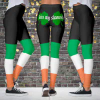 St. Patrick Sexy Leggings Good Luck Clover Workout Tights for