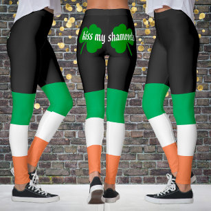 St Patrick's Day Leprechaun Pants Green Leggings for Kids - Teeny