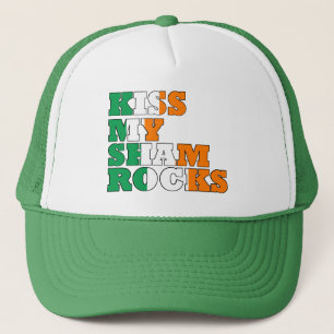 Kiss my shamrocks St Patricks Trucker Hat