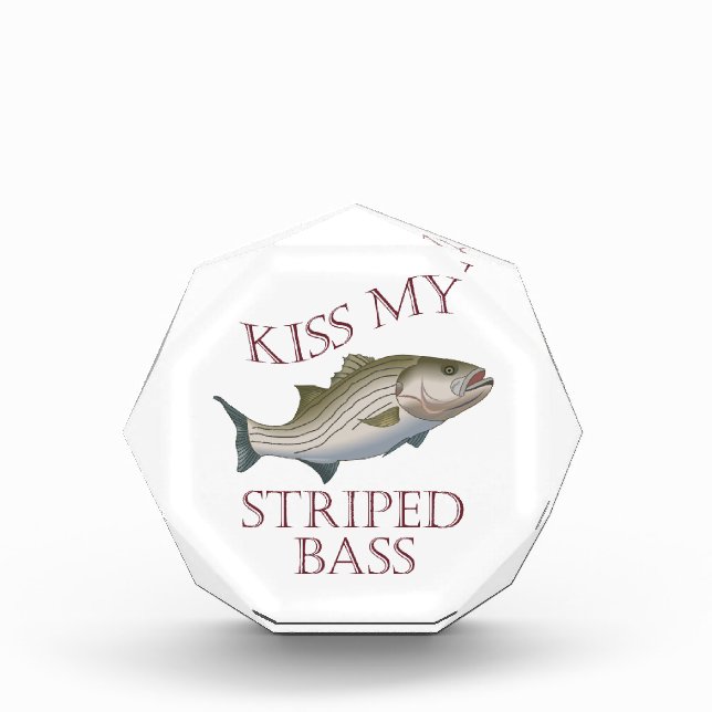 Kiss my Striped Bass Acrylic Award (Front)