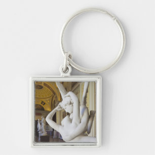 Kiss of Cupid and Psyche, by Antonio Canova Keychain