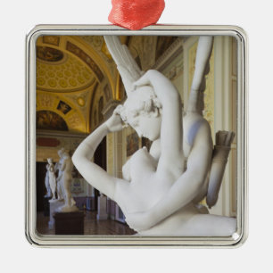 Kiss of Cupid and Psyche, by Antonio Canova Metal Ornament