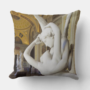 Kiss of Cupid and Psyche, by Antonio Canova Throw Pillow