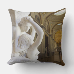 Kiss of Cupid and Psyche, by Antonio Canova Throw Pillow