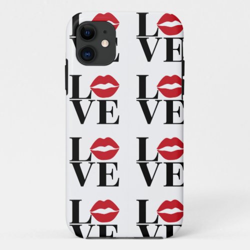 Kiss of Love Red Lips Edition Modern Iphone Case
