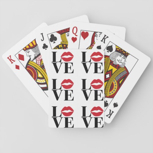 Kiss of Love Red Lips Edition Modern Playing Card