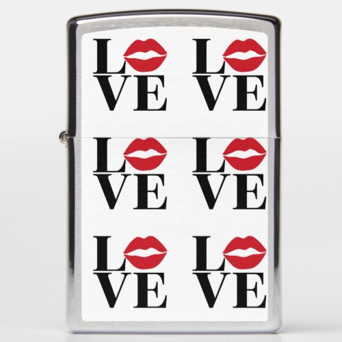 Kiss of Love Red Lips Edition Modern Zippo Lighter