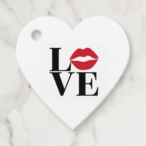 Kiss of Love Red Lips Edition Party Favor Tags