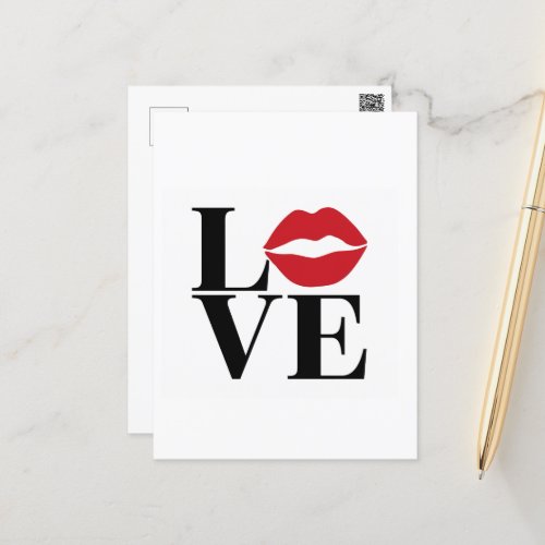 Kiss of Love Red Lips Edition Post Card