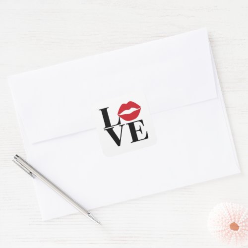 Kiss of Love Red Lips Edition Stickers