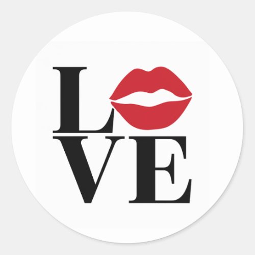 Kiss of Love Red Lips Edition Stickers