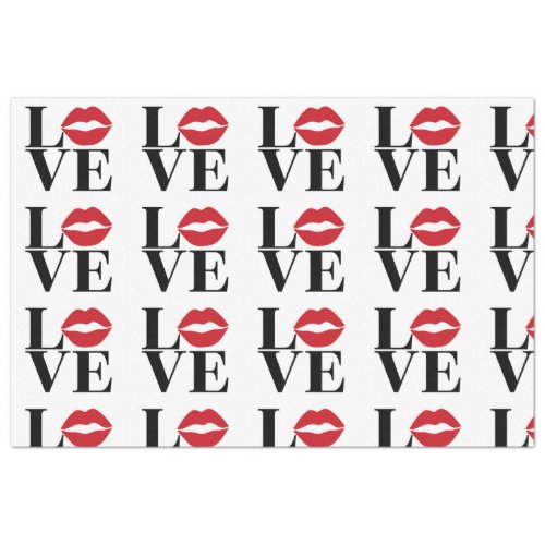 Kiss of Love Red Lips Edition Tissue Paper