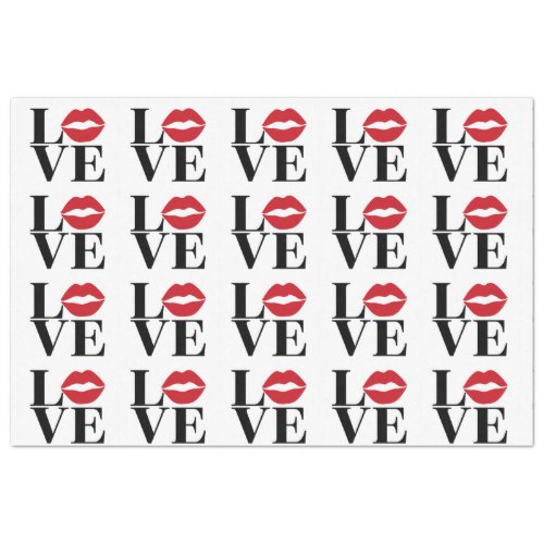 Kiss of Love Red Lips Edition Tissue Paper
