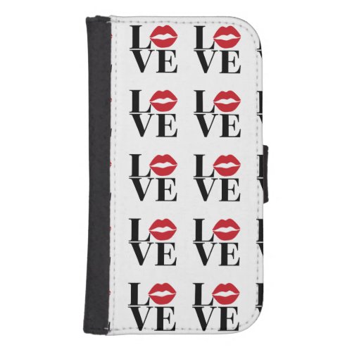 Kiss of Love Red Lips Modern Wallet Case