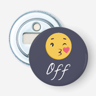 Kiss Off Emoji Funny Trendy Popular Cute Bottle Opener