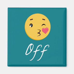 Kiss Off Emoji Funny Trendy Popular Cute Magnet