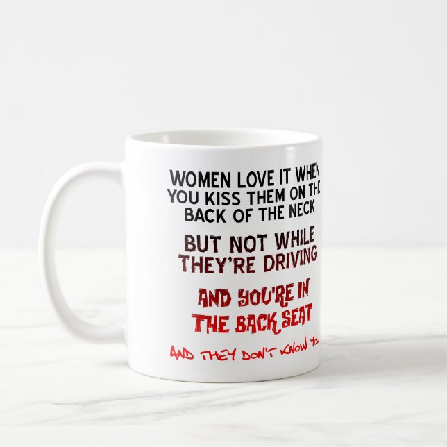Kiss On The Neck Funny Mug (Left)