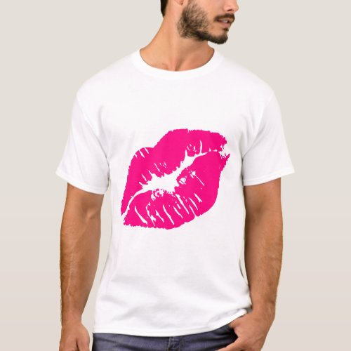 Kiss Pink Lips T_Shirt