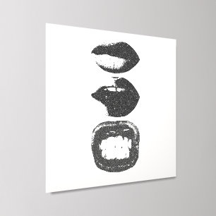 "Kiss Print 3 Lips Peel & Stick Tile – Triple Lip