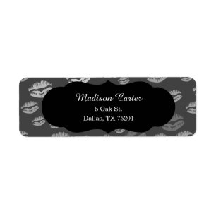 Kiss Print Grey Customizable Address Labels