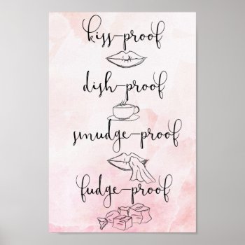 Kiss Proof Fudge Proof Poster by TheLipstickLady at Zazzle