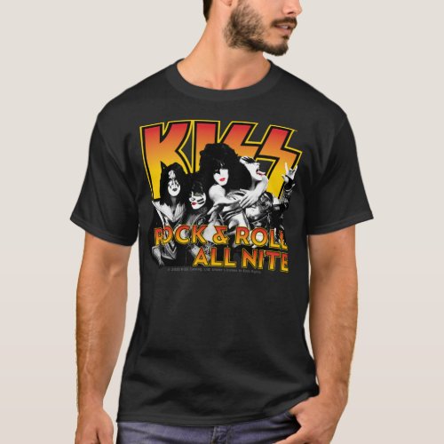 KISS Rock Band Rock amp Roll All Nite Spaceman C T_Shirt