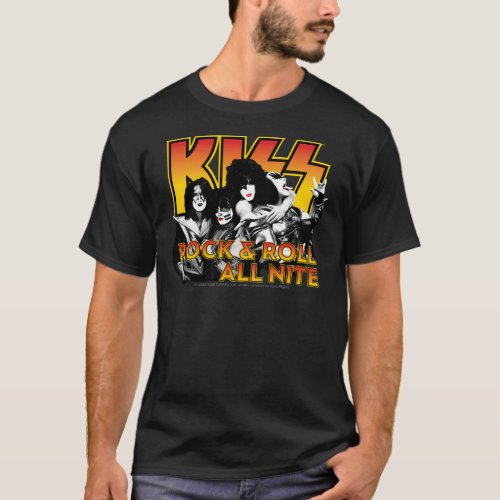 KISS Rock Band Rock  Roll All Nite Spaceman Catma T_Shirt