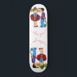 Kiss - Romantic Couple - Love - Valentine's Day Skateboard<br><div class="desc">Cute Romantic Couple - Love - I Love You - Valentine's Day Kiss Boy and Girl - Fun Painting - Choose / Add Your Unique Text / Name / Color - Make Your Special Gift - Resize and move or remove / add elements - image / text with customization tool....</div>