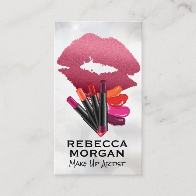 Kiss Stain | Lipstick Colors Business Card (Front)