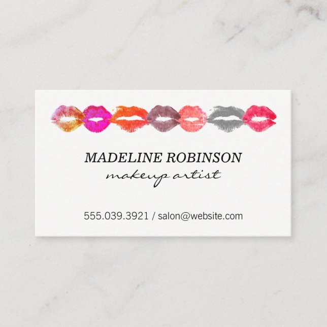 Kiss Stains / Colorful Business Card (Front)