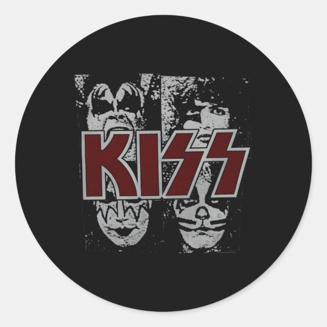 Kiss Stencil Classic Round Sticker (Front)