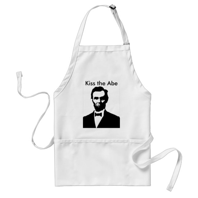 Kiss the Abe Adult Apron (Front)