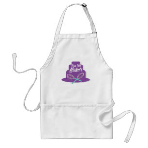 Kiss the Baker Cake and Whisk Adult Apron