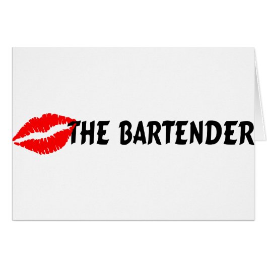 Kiss The Bartender Cards (Front Horizontal)
