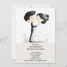 Kiss the Bride wedding invitation