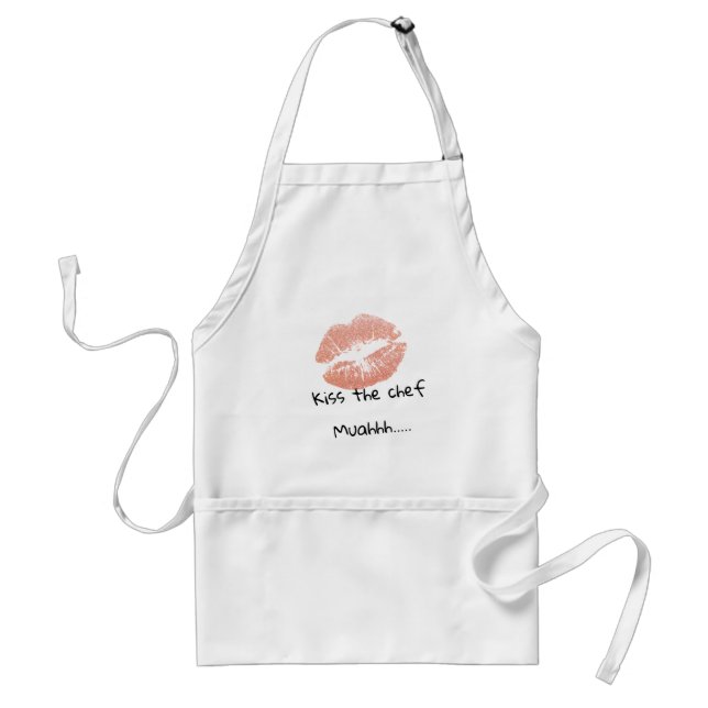 Kiss the Chef Adult Apron (Front)