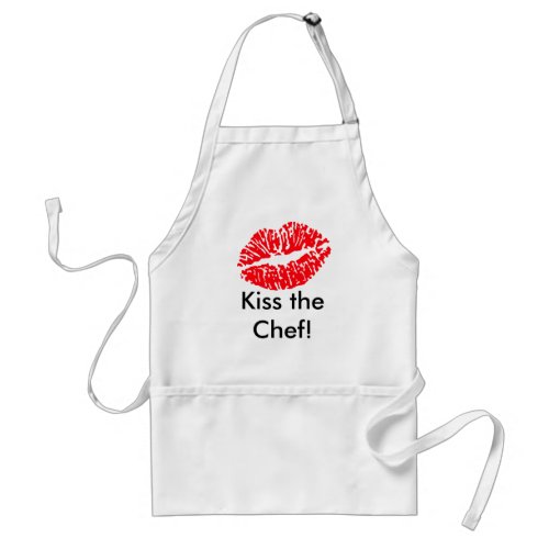 Kiss the chef apron adult apron