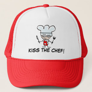 Kiss the chef Funny bbq hat for men