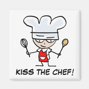 Kiss the chef magnet