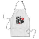 Kiss the Cook cooking apron with spoon and bow | Zazzle