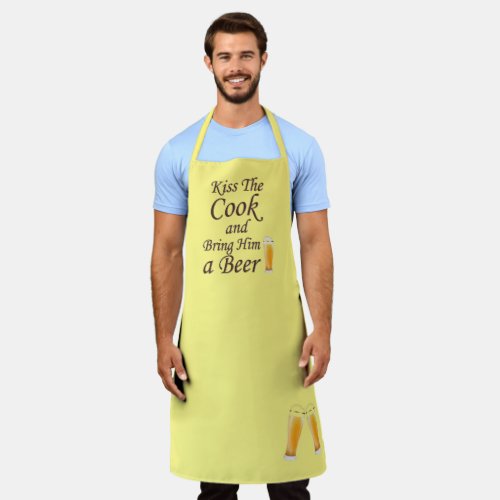 Kiss The Cook and Bring Him a Beer Apron