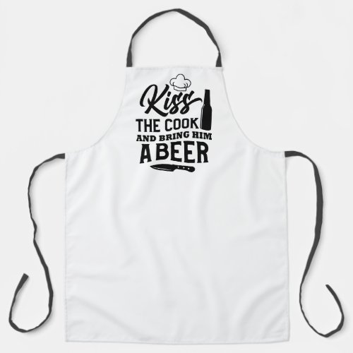 Kiss the Cook and Bring Him a Beer Kitchen Apron