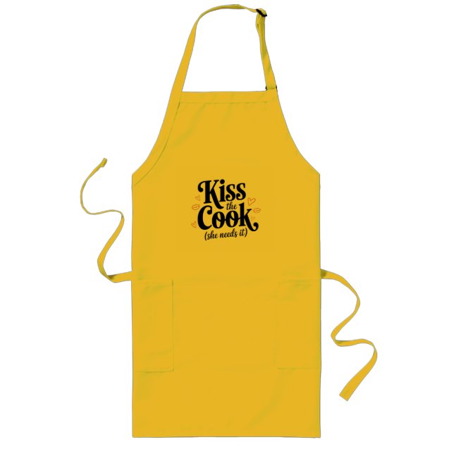 Kiss the Cook Apron - She Needs It (Front)